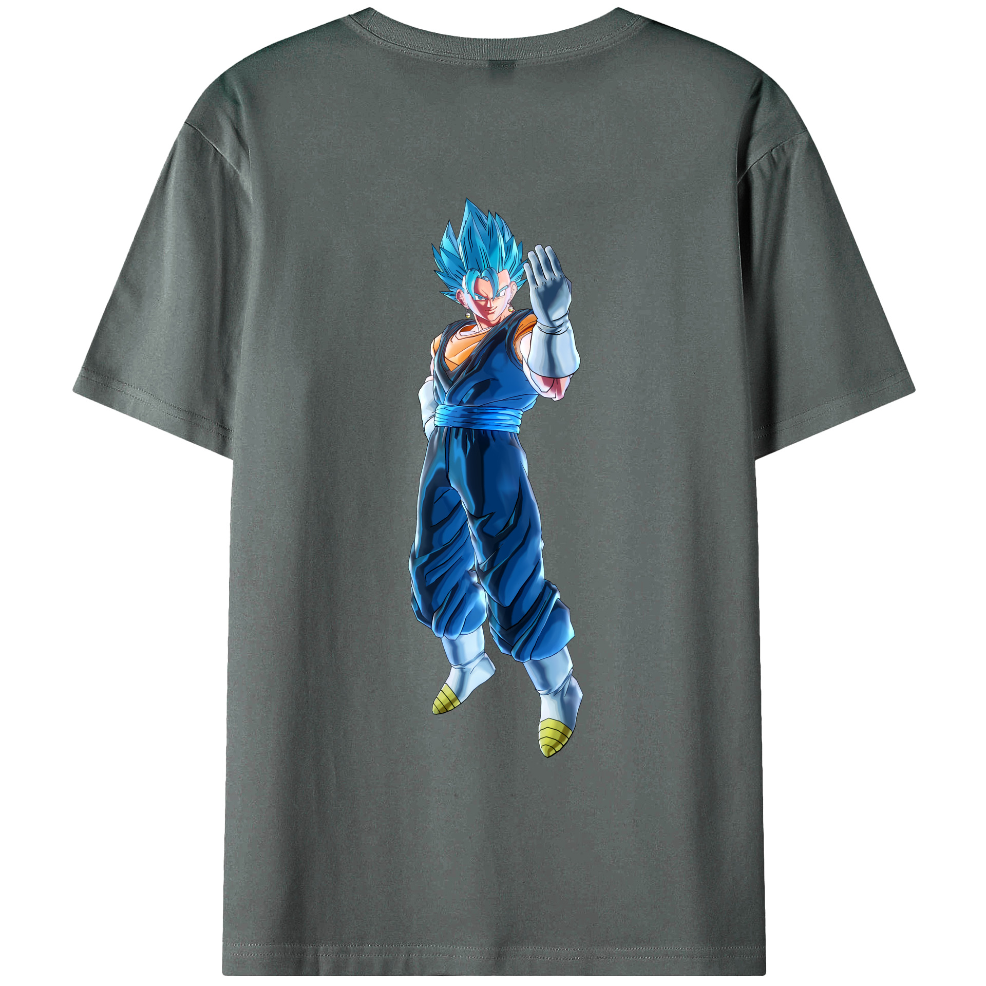 （画像用） ドラゴンボール ベジット DRAGON BALL Vegetto 綿100％ メンズ半袖Tシャツ（バックプリント） 通気性